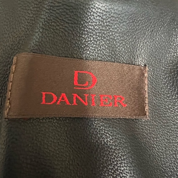 DANIER Black Leather Blazer Size S - Picture 9 of 9